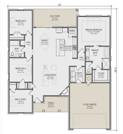 Main Floor  for House Plan #5105-00004