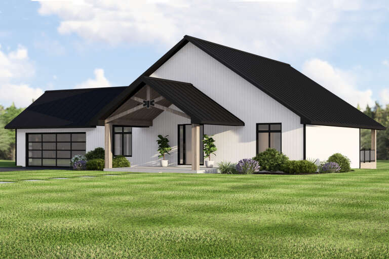 House Plan House Plan #35077 Angled Front Elevation
