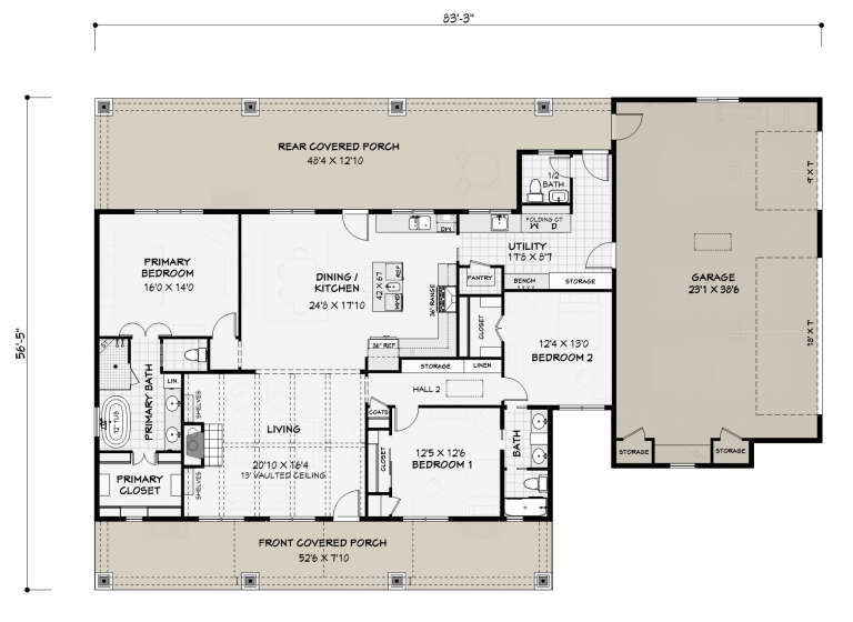 House Plan House Plan #35078 Drawing 1