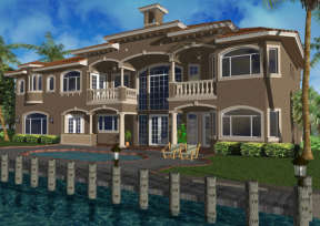 Florida House Plan #168-00080 Elevation Photo
