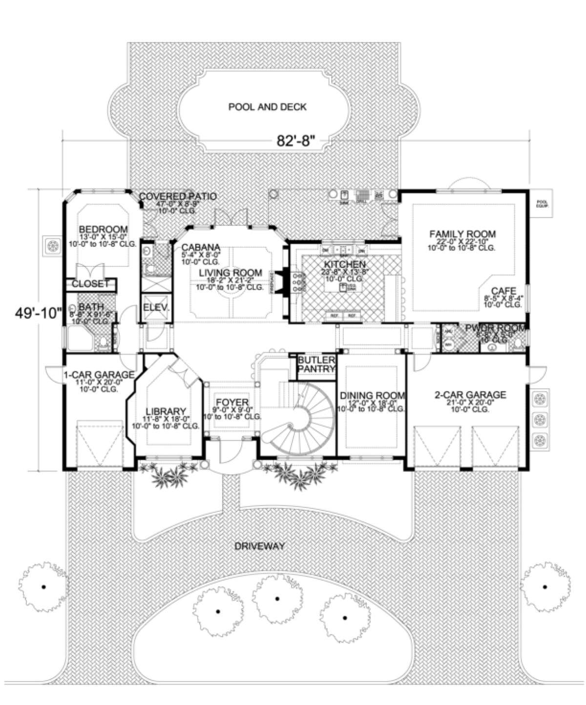 Floorplan 1 for House Plan #168-00080
