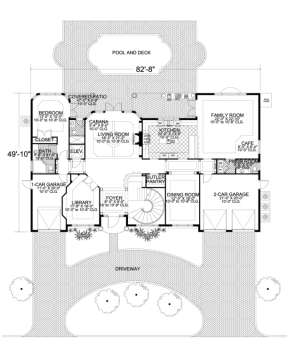 Floorplan 1 for House Plan #168-00080