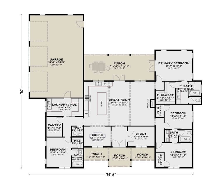 House Plan House Plan #35081 Drawing 1
