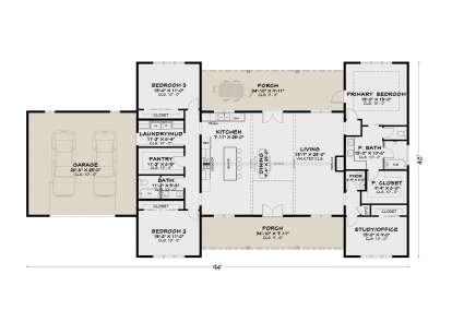 Main Floor  for House Plan #4100-00018