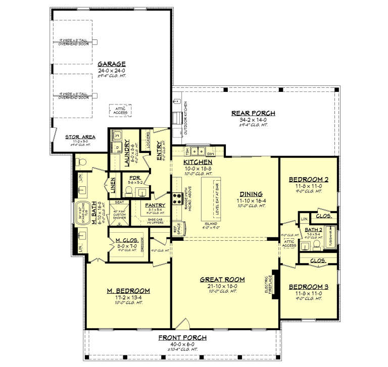 House Plan House Plan #35089 Drawing 1