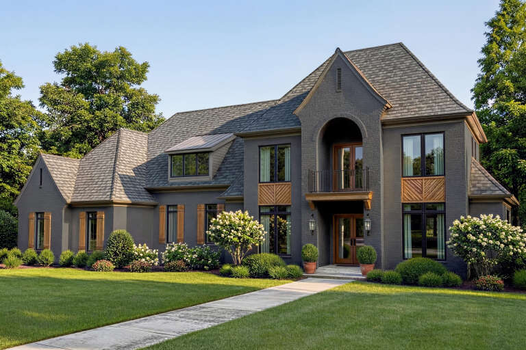 House Plan House Plan #35092 Angled Front Elevation
