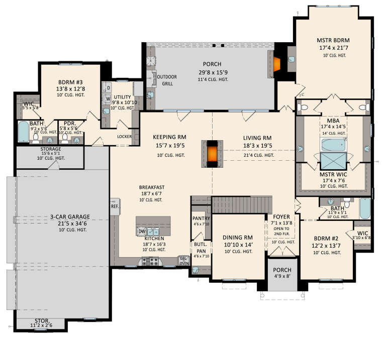 House Plan House Plan #35092 Drawing 1