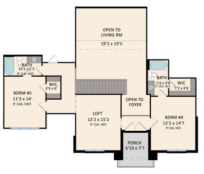 Second Floor for House Plan #5995-00051