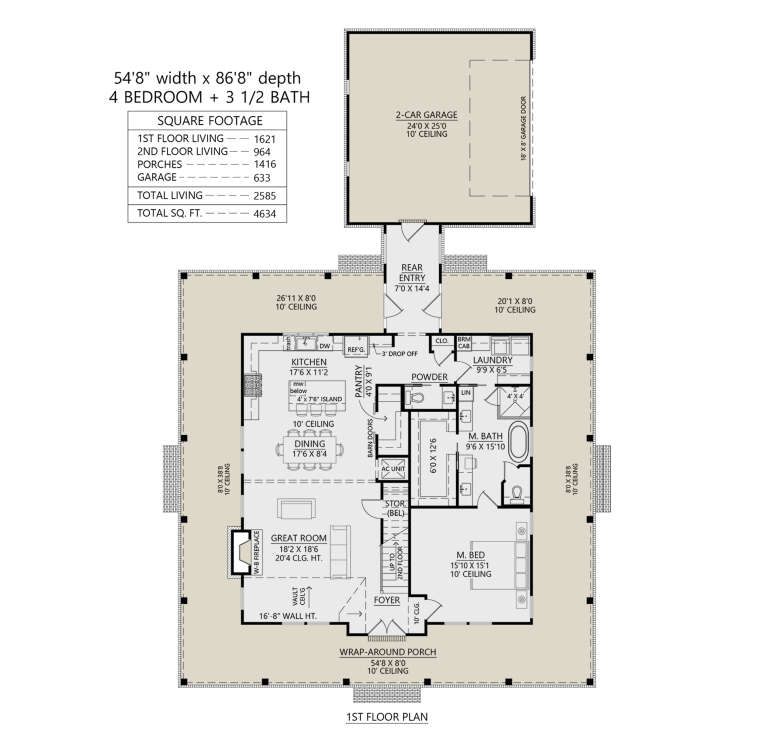 House Plan House Plan #35093 Drawing 1