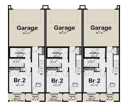 First Floor for House Plan #963-01248