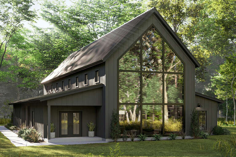 House Plan House Plan #35096 Angled Front Elevation 