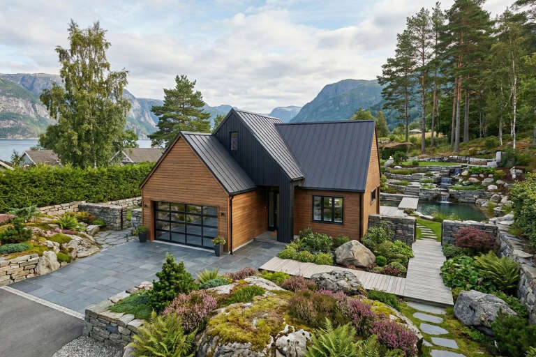 House Plan House Plan #35097 Angled Front Elevation 