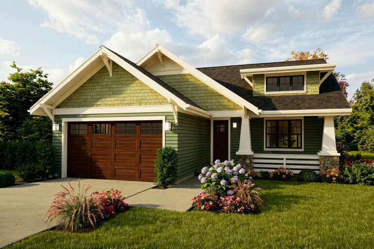 House Plan House Plan #35098 Angled Front Elevation 
