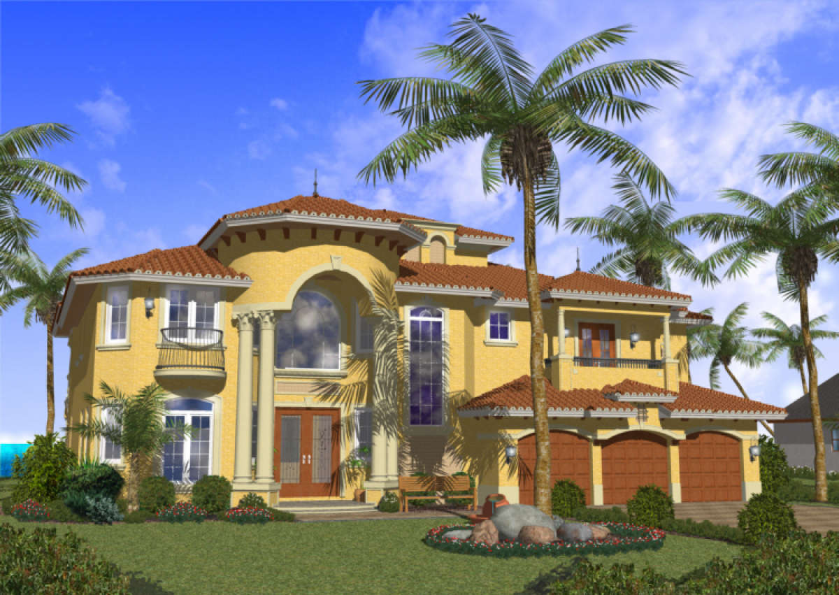 Luxury House Plan #168-00082 Elevation Photo
