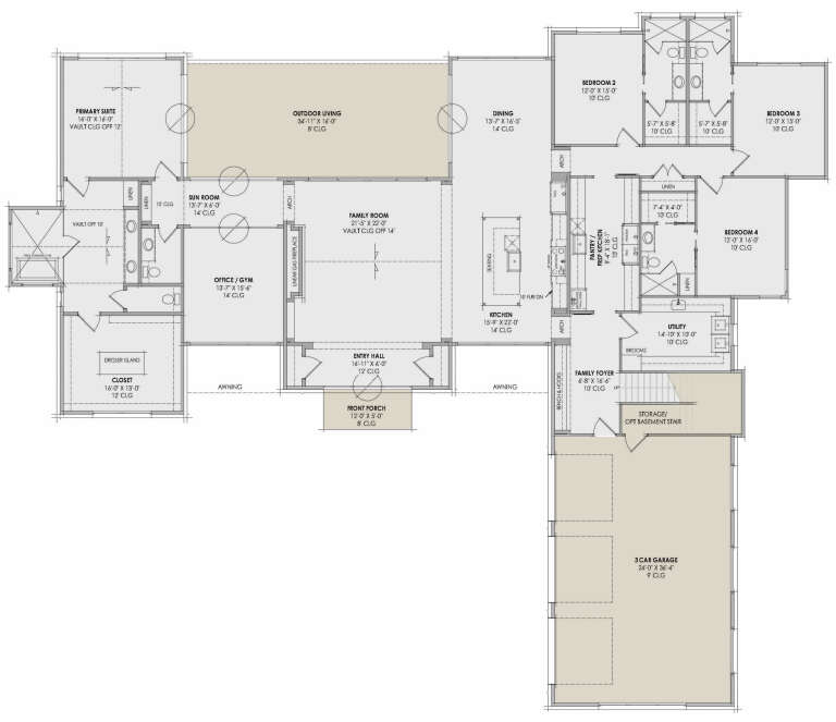 House Plan House Plan #35102 Drawing 1