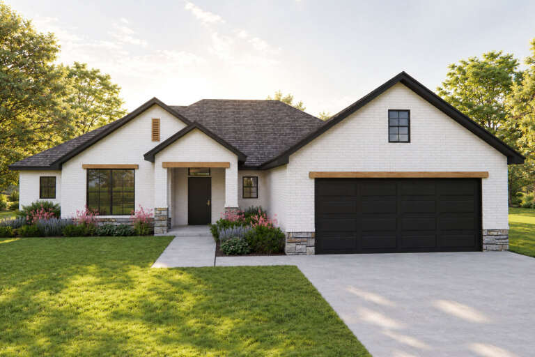 House Plan House Plan #35105 Angled Front Elevation