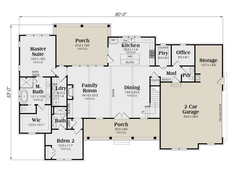 House Plan House Plan #35107 Drawing 1
