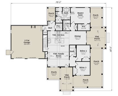 Main Floor  for House Plan #009-00490