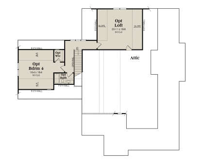 Optional Second Floor for House Plan #009-00490