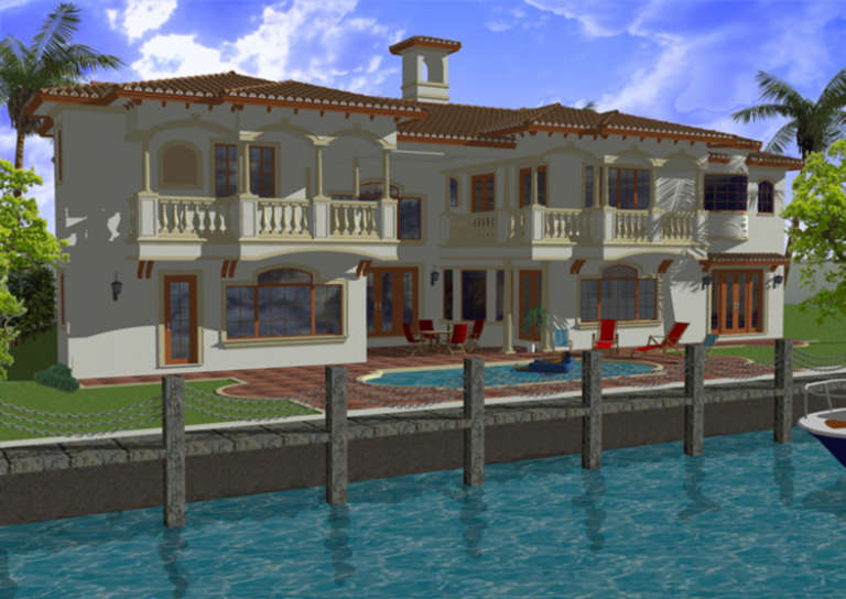 Mediterranean House Plan #168-00083 Elevation Photo