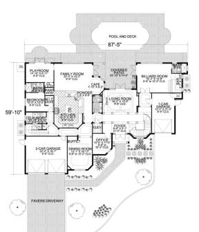 Floorplan 1 for House Plan #168-00083