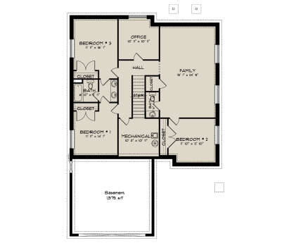 Basement for House Plan #2802-00484