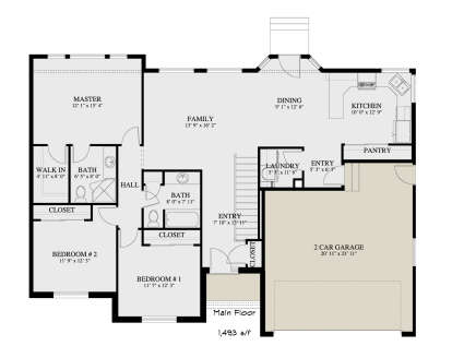 Main Floor  for House Plan #2802-00485