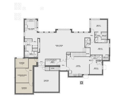 Basement for House Plan #2802-00487