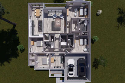 Overhead First Floor for House Plan #4848-00569