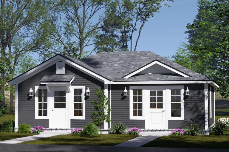 House Plan House Plan #35118 Angled Front Elevation