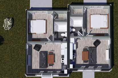 Overhead First Floor for House Plan #4848-00570