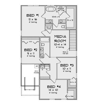 Second Floor for House Plan #4848-00571