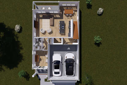 Overhead First Floor for House Plan #4848-00571