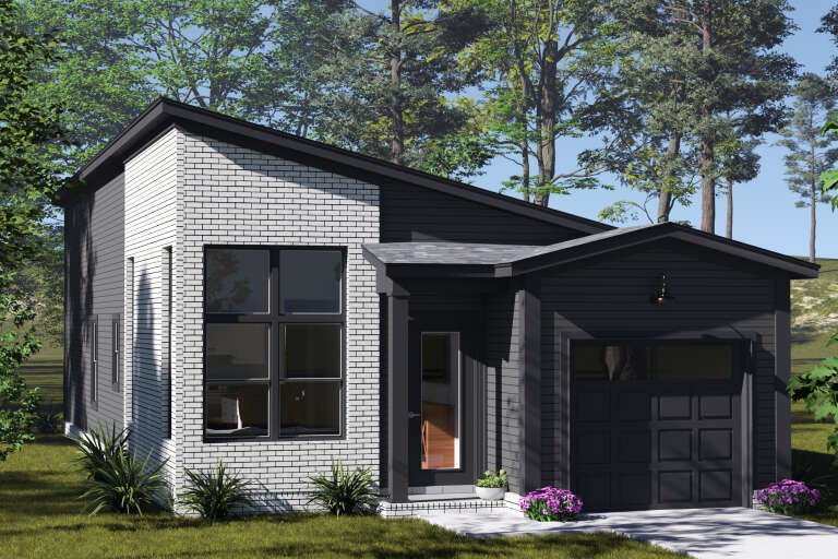 House Plan House Plan #35120 Angled Front Elevation