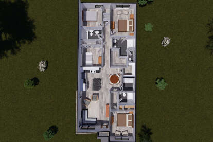 Overhead First Floor for House Plan #4848-00573
