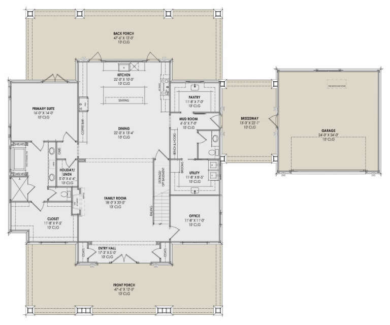 House Plan House Plan #35123 Drawing 1