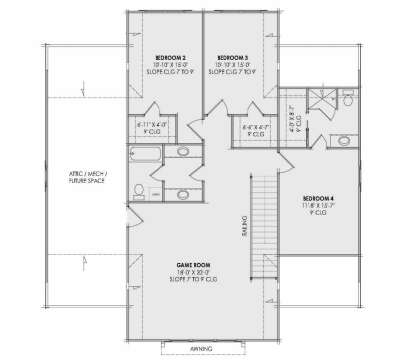 Second Floor for House Plan #7983-00186