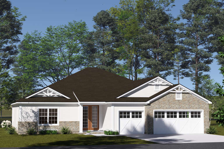 House Plan House Plan #35124 Angled Front Elevation