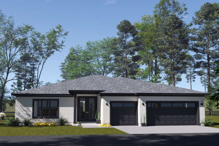 House Plan House Plan #35125 Angled Front Elevation