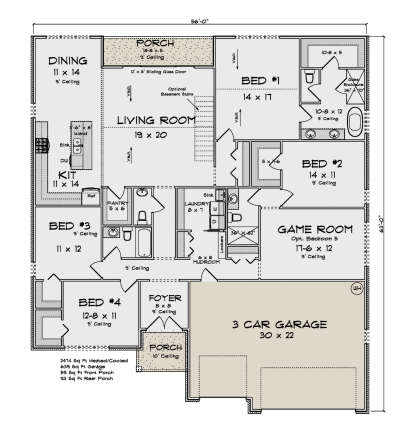 Main Floor  for House Plan #4848-00575