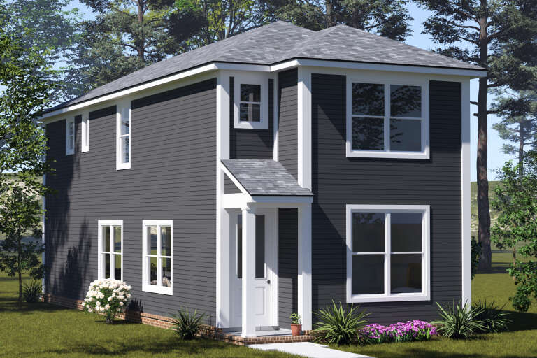House Plan House Plan #35127 Angled Front Elevation
