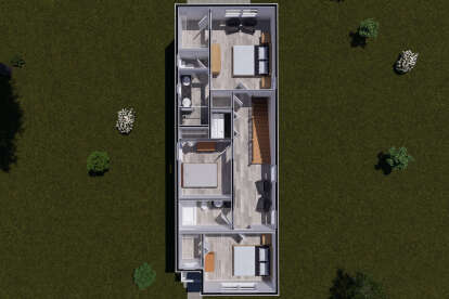 Overhead Second Floor for House Plan #4848-00577