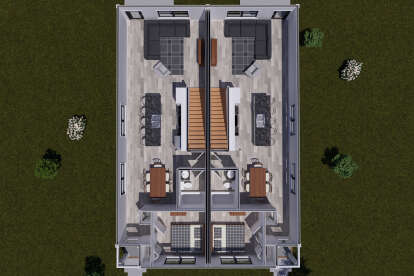 Overhead First Floor for House Plan #4848-00578