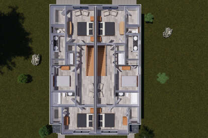 Overhead Second Floor for House Plan #4848-00578