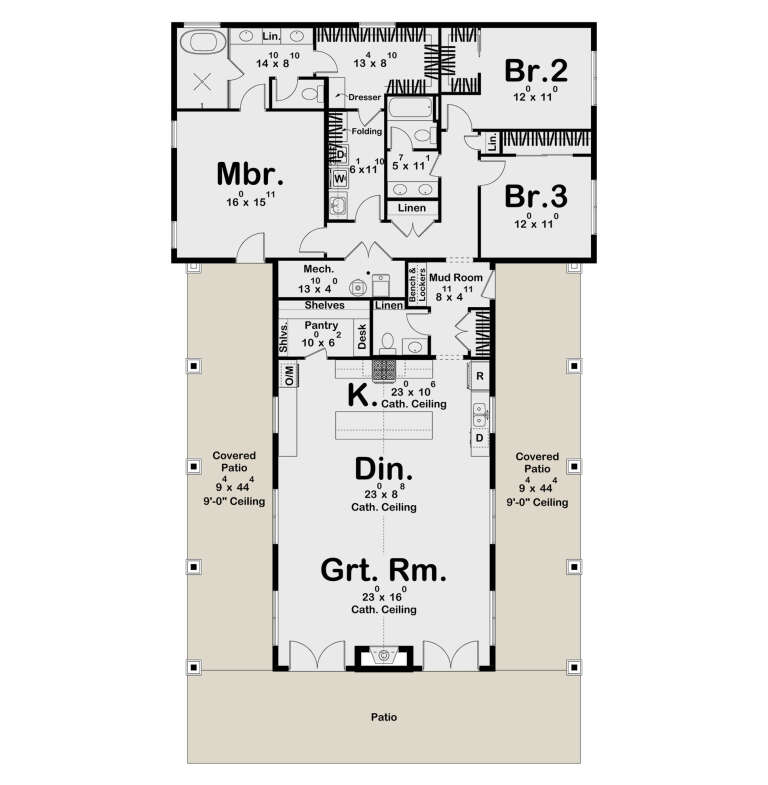 House Plan House Plan #35130 Drawing 1