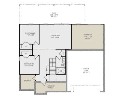 Basement for House Plan #957-00124