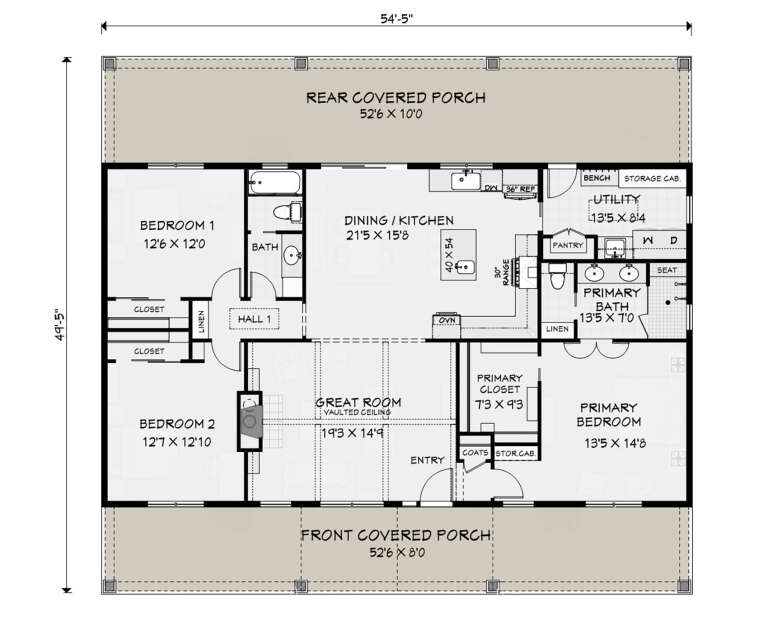 House Plan House Plan #35136 Drawing 1
