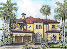 Mediterranean House Plan #168-00086 Elevation Photo