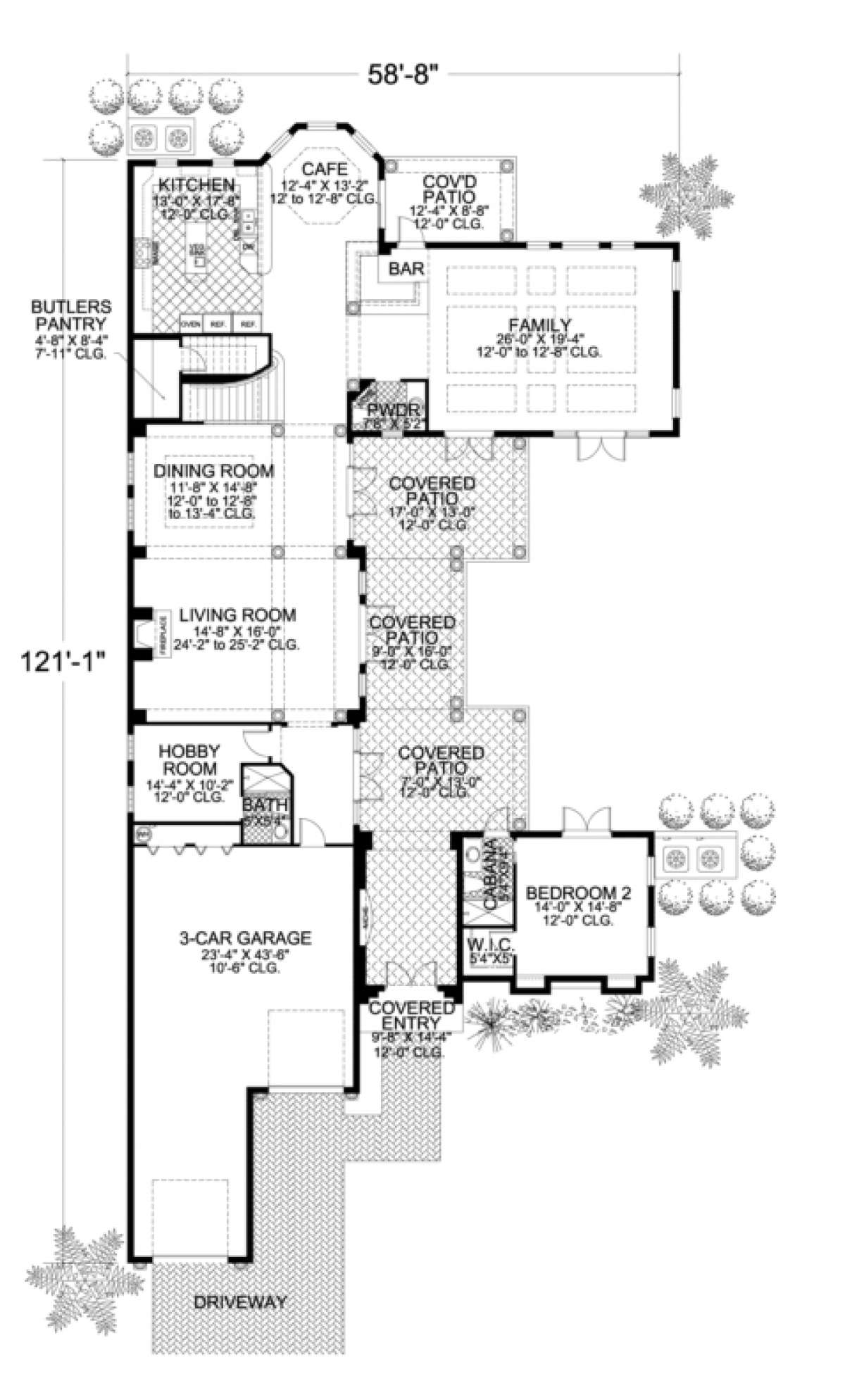 Floorplan 1 for House Plan #168-00086