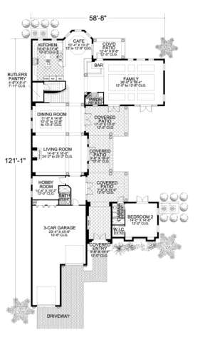 Floorplan 1 for House Plan #168-00086